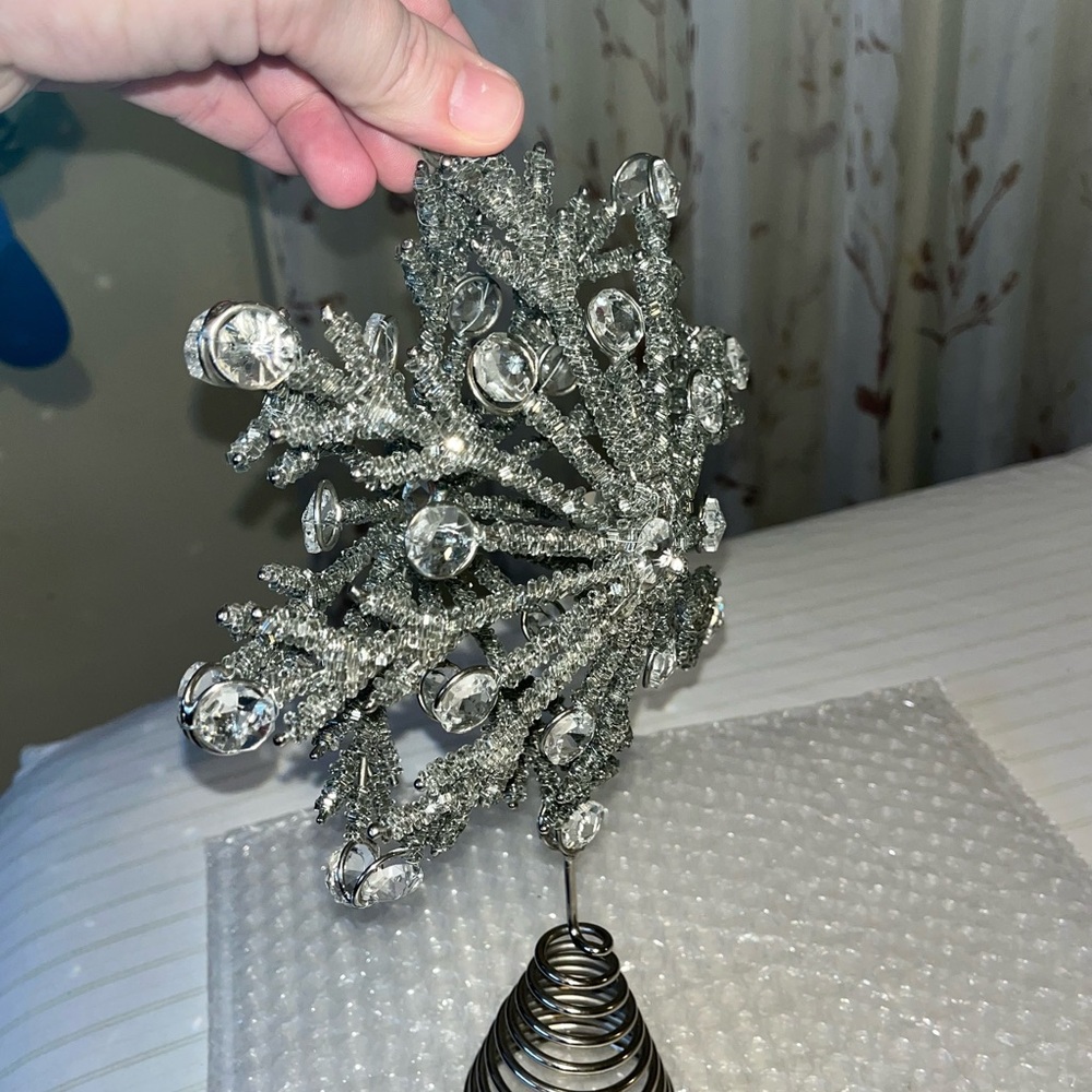 Silver Crystal Tree Topper